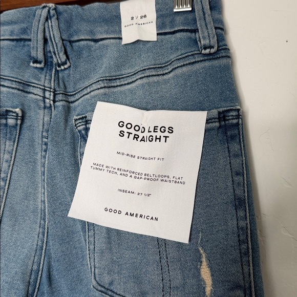 Good American Good Legs Straight Jeans Blue Size 2 / 26 NWT - Picture 7 of 9